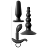 Anal Fantasy Anal Party Pack - Beginner's 3-Piece Silicone Anal Toy Set for Ultimate Backdoor Pleasure - Model AF-APP001 - Unisex - Black