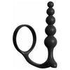 Pipedream Products Anal Fantasy Ass-Gasm Cockring Anal Beads - Model AF-101 - Male Pleasure - Black