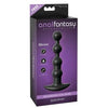 Elite Silicone Rechargeable Anal Beads - Model AB-500 - Unisex Pleasure Toy - Black