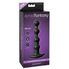 Elite Silicone Rechargeable Anal Beads - Model AB-500 - Unisex Pleasure Toy - Black - Adult Naughty Store