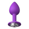 Fantasy For Her Little Gems Small Plug - Petite Silicone Anal Pleasure Toy (Model: FG-1234) - Female - Sparkling Jewel Base - Pink - Adult Naughty Store