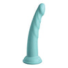 Dillio Platinum 7in Slim Seven Teal Green Silicone Dildo - The Ultimate Pleasure Experience for All Genders - Adult Naughty Store