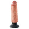 King Cock 6-Inch Vibrating Dildo - Beige: The Ultimate Realistic Pleasure Experience - Adult Naughty Store