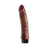 King Cock 7-Inch Brown Vibrating Dildo - Realistic Fanta Flesh Toy for Enhanced Pleasure - Adult Naughty Store