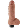 Pipedream Products King Cock 8-Inch Vibrating Tan Dildo with Balls - Model KCV8-TN - For Him or Her - Realistic Pleasure - Tan