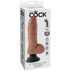 Pipedream Products King Cock 8-Inch Vibrating Tan Dildo with Balls - Model KCV8-TN - For Him or Her - Realistic Pleasure - Tan