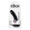 King Cock 6 Inches Realistic Black Dildo for Sensational Pleasure - Model KC-6B - Male and Female - Intense Internal Stimulation - Jet Black