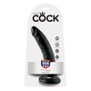 King Cock 7 Inches Realistic Dildo - Model KC-7B, Black - For Ultimate Pleasure and Realistic Sensations - Adult Naughty Store