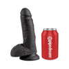 King Cock 7 Inches Realistic Black Dildo with Balls - Model KC-7B - For Men and Women - Lifelike Pleasure for Intense Satisfaction