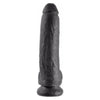 King Cock Realistic 9-Inch Black Dildo with Balls - Model KC-9B, for Men and Women - Unleash Pleasure in Style