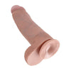 King Cock 12 Inch Realistic Dildo with Balls - Model KC-12RB, Beige - Adult Naughty Store