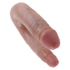 King Cock U-Shaped Double Trouble Small Dildo - Model KT-4567 - Unisex - Dual Pleasure - Beige - Adult Naughty Store