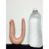 King Cock U-Shaped Double Trouble Small Dildo - Model KT-4567 - Unisex - Dual Pleasure - Beige - Adult Naughty Store