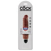 King Cock 7-Inch Vibrating Stiffy Brown Realistic Dildo Sleeve - Model KCVS-7, for Maximum Pleasure in a Lifelike Experience - Adult Naughty Store