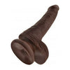 King Cock 6 inches Realistic Brown Dildo with Balls - Model KC-6RBDB - For Men and Women - Intense Pleasure for Vaginal and Anal Stimulation