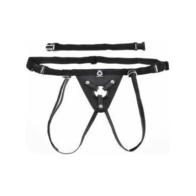 King Cock Fit Rite Harness - Adjustable Black Nylon Strap On for Comfortable and Versatile Strap-On Play - Model XR-RC-112 - Unisex - Enhances Pleasure and Intimacy - Black - Adult Naughty Store