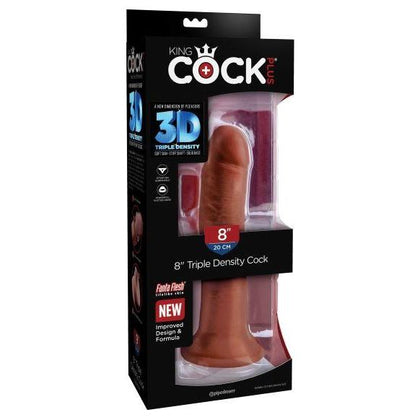 King Cock Plus 8-Inch Triple Density Realistic Dildo - Model KCTD-8B - For Pleasurable Penetrative Play - Brown