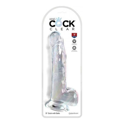 King Cock Clear 9in W/ Balls - The Ultimate Pleasure Experience: King Cock Clear Translucent Dildo 9 inches with Balls (Model 2023) for Unforgettable Sensations in Crystal Clear Delight