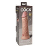 King Cock Elite 8-Inch Dual Density Dildo - Model E8D2DLST - Realistic Skin Tone - For Enhanced Pleasure in a Luxurious Light Shade