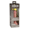 Pipedream Products King Cock Elite 6 In Vibrating Dual Density Dildo - Model KCEDD-6L - Male Pleasure - Light Skin