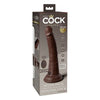 Pipedream Products King Cock Elite 7-Inch Vibrating Dual Density Brown Silicone Dildo - Realistic Pleasure for All Genders