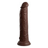 Pipedream Products King Cock Elite 9 In Vibrating Dual Density Brown Realistic Silicone Dildo for Enhanced Pleasure