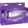 Fantasy C-Ringz Silicone Double Penetrator Rabbit Purple - Dual Bullet Vibrating Silicone Dildo for Double Pleasure - Model DP-500 - Unisex - Clitoral and Anal Stimulation - Adult Naughty Store