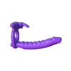 Fantasy C-Ringz Silicone Double Penetrator Rabbit Purple - Dual Bullet Vibrating Silicone Dildo for Double Pleasure - Model DP-500 - Unisex - Clitoral and Anal Stimulation - Adult Naughty Store