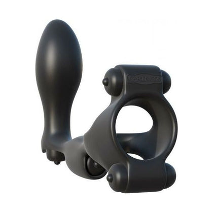 Fantasy C-Ringz Ultimate Ass Gasm Black - Deluxe Four Vibrator Cock Ring & Prostate Plug for Couples