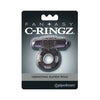 Fantasy C-Ringz Duo Vibrating Super Ring Black - The Ultimate Pleasure Enhancer for Men and Couples - Adult Naughty Store