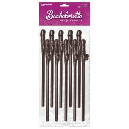 Bachelorette Party Favors Dicky Sipping Straws Brown 10pc.

Introducing the Naughty Novelties Dicky Sipping Straws - The Ultimate Party Pleasers for Bachelorette Celebrations!