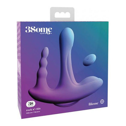 3some Rock N Ride Silicone Vibrator - The Ultimate Triple Pleasure Experience for All Genders - Model RN-2000 - Intense Stimulation for Mind-Blowing Satisfaction - Black