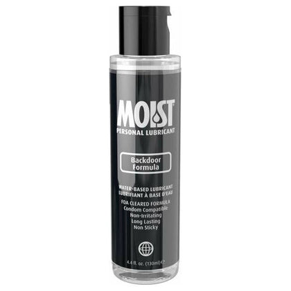 Moist Backdoor Formula Water-Based Personal Lubricant - 4.4 fl oz - For Anal Play - Gender-Neutral - Enhance Pleasure - Clear