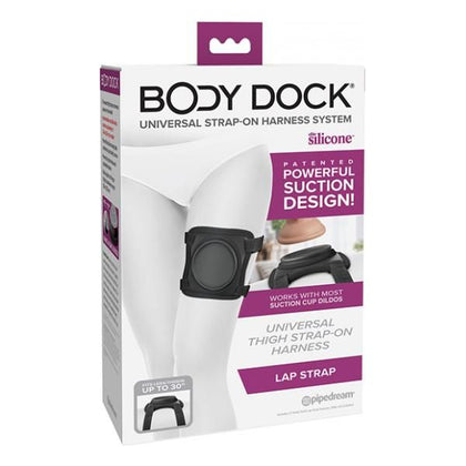 Pipedream Products Body Dock Lap Strap - Universal Thigh Strap-On for Sensual Pleasure - Model BDLS-1001 - Unisex - Maximum Comfort - Intensify Intimate Moments - Black