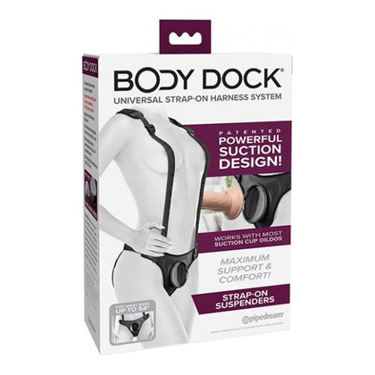 Pipedream Products Body Dock Strap-On Suspenders: The Ultimate Support and Comfort for Strap-On Play - Model BDSS-9000 - Unisex - Full Body Pleasure - Black - Adult Naughty Store