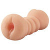 Introducing the Pleasure Pro Beige 2 Holes Stroker - The Ultimate Dual Pleasure Experience - Adult Naughty Store