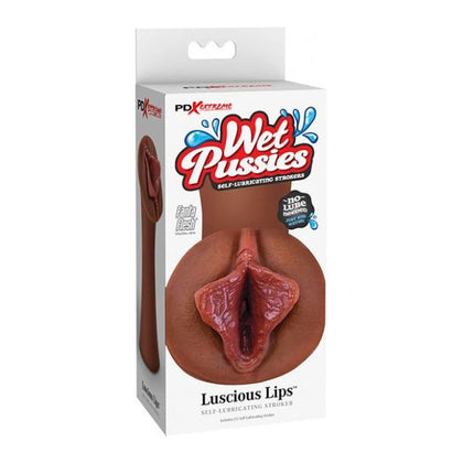 PDX Extreme Wet Pussies Luscious Lips Brown Pussy Stroker - The Ultimate Self-Lubricating Male Masturbator for Intense Pleasure and Realistic Sensations