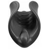 PDX Elite Vibrating Silicone Stimulator - Model X1 - Male Masturbation Toy - Frenulum Stimulation - Black - Adult Naughty Store