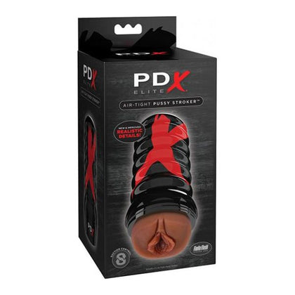 PDX Elite Air Tight Pussy Stroker - The Ultimate Dark Brown Pleasure Sleeve for Men