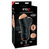 PDX Elite Double Penetration Vibrating Stroker Beige - Adult Naughty Store