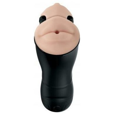 PDX Elite Double Penetration Vibrating Stroker Beige - Adult Naughty Store