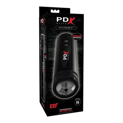 Pipedream Products PDX Elite Moto Bator X Stroker - Powerful Piston Action Thrusting Male Masturbator for Explosive Hands-Free Pleasure - Black
