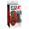 Pipedream Products PDX Plus Pick Your Pleasure Stroker Brown - Ultimate Dual Hole Realistic Male Masturbator for Intense Anal and Vaginal Pleasure - Adult Naughty Store