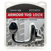 Armour Tug Lock Cock Ring Black - The Ultimate Pleasure Enhancer for Men - Adult Naughty Store