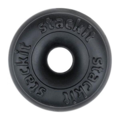 Perfect Fit Brand Stackit Sila Skin Cock Ring Black - The Ultimate Extended Play Pleasure Enhancer for Men