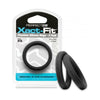 Perfect Fit Xact-Fit #15 2 Pack Black Cock Rings - Premium Silicone, Intensify Pleasure, Men's Enhancing Toy - Adult Naughty Store