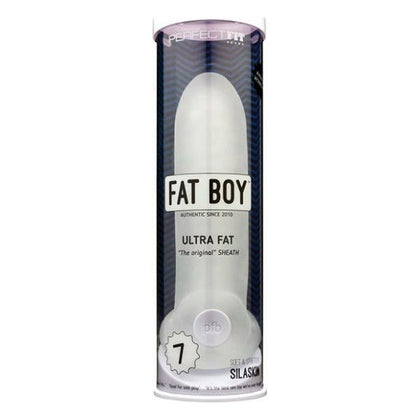 Perfect Fit Brands Fat Boy Original Ultra Fat 7.0 Clear Sheath - Intensely Pleasurable Penis Sheath for Men - Transparent