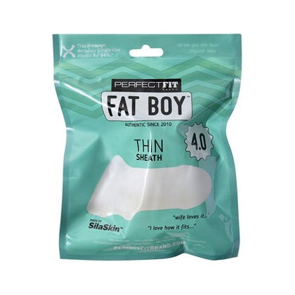 Perfect Fit Brand Fat Boy Thin Penis Sheath - Model 4.0 - Male - Intensify Pleasure - Black