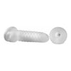 Perfect Fit Brand Fat Boy Checker Box Sheath 7.5in Clear - Innovative Textured SilaSkin Cock Sleeve for Intense Pleasure and Added Girth - Adult Naughty Store