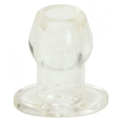 Perfect Fit Toy Tunnel Plug Med Ice Clear - Innovative Silicone and TPR Butt Plug with Tunnel Hole for Unparalleled Pleasure - Model PF-TP-MED-ICE - Unisex Anal Stimulation - Clear - Adult Naughty Store